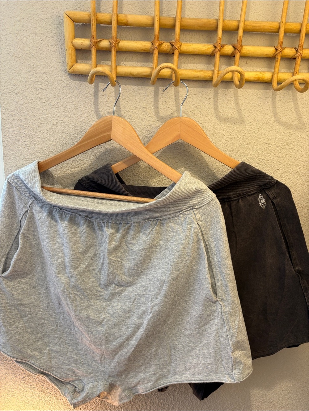 Free people movement washed black & grey Casual Harem Short size large